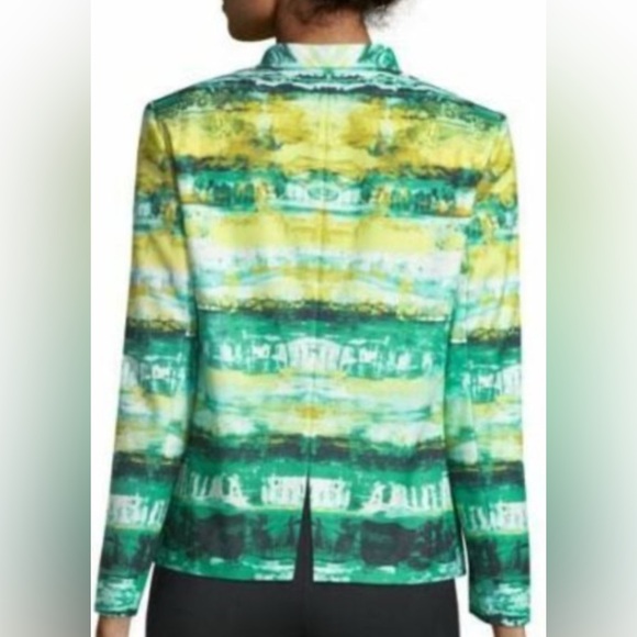 Lafayette 148 New York Lilith Blazer in Aquarium Green Sz 10 - Picture 3 of 7